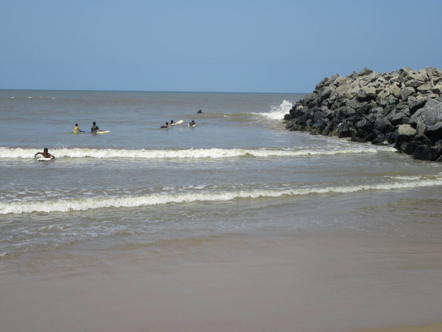 Einer von mehreren Surfspots in Kovalam