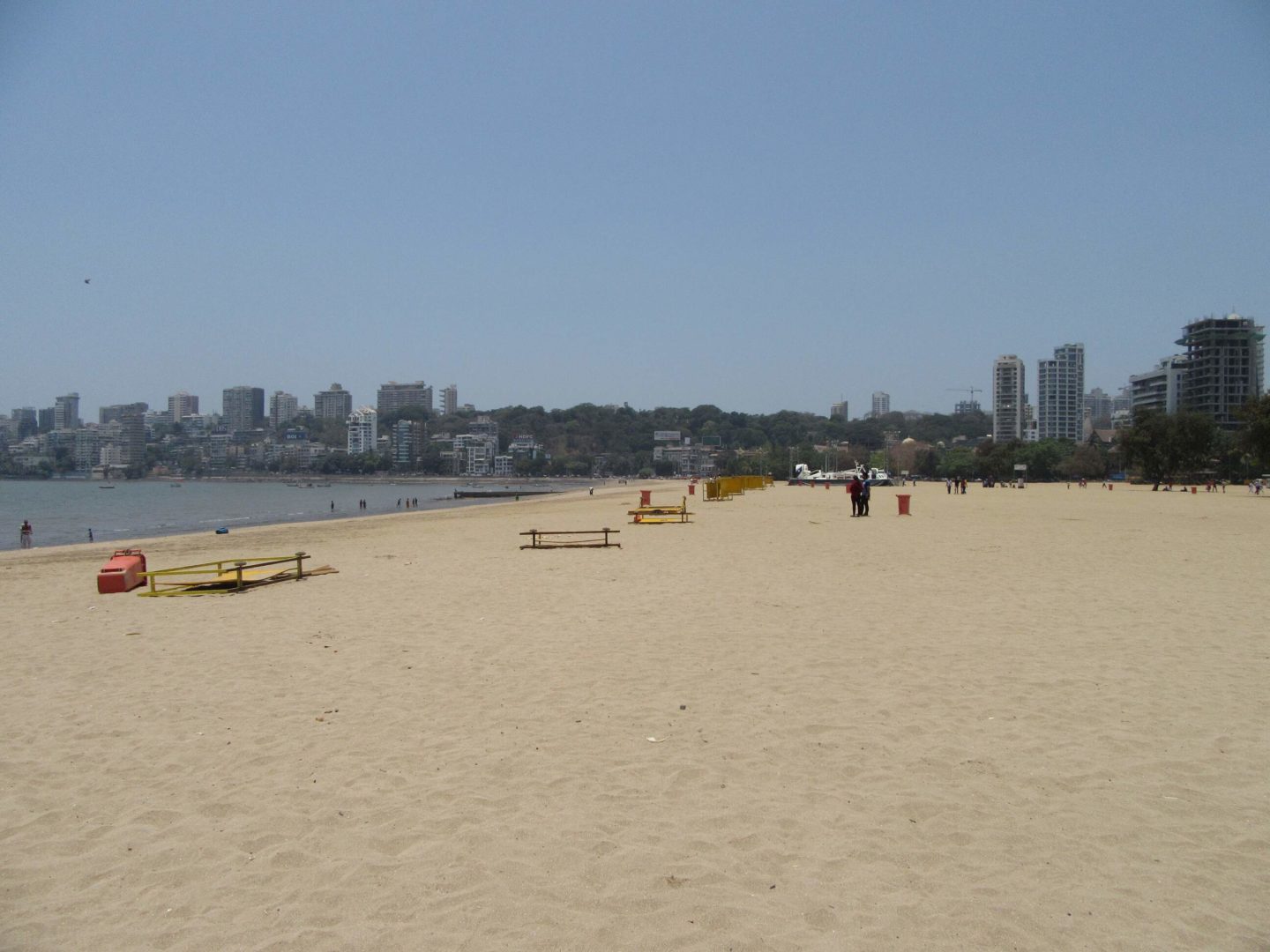 Der Chowpatty-Beach, der Stadtstrand von Mumbai